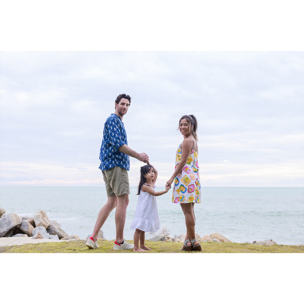 Family portrait session at Shangri-La Rasa Sayang Resort by ckvin studio.