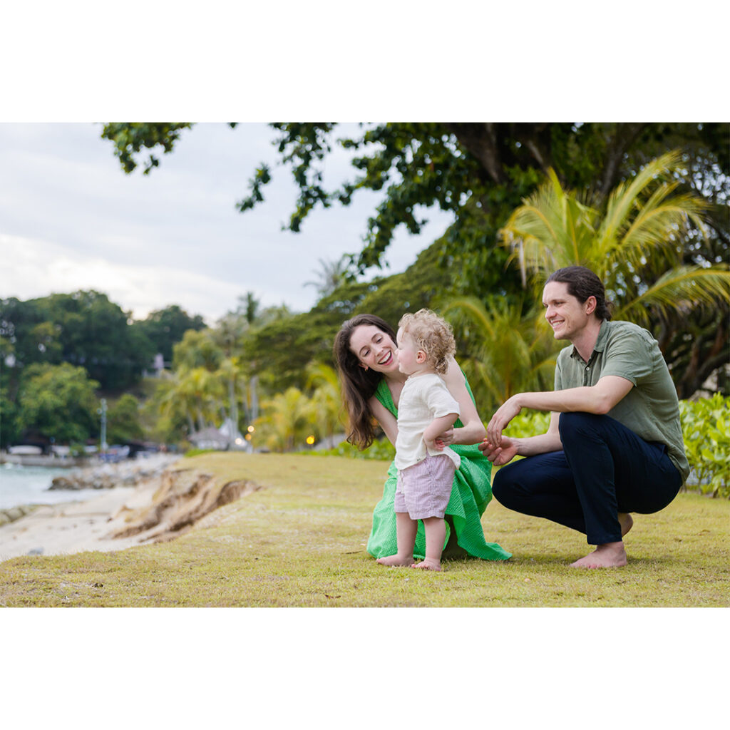 Family portrait session at Shangri-La Rasa Sayang Resort by ckvin studio.