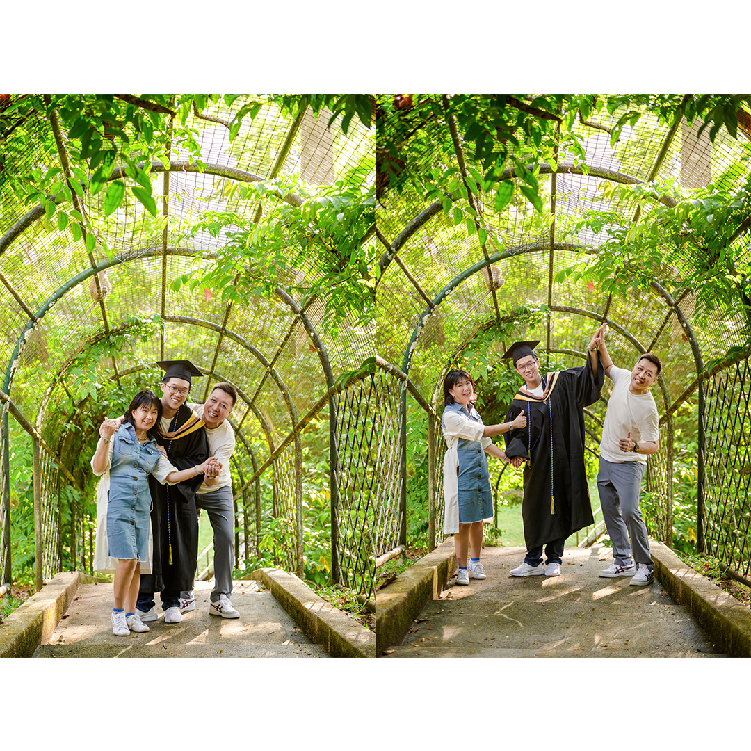 family portraits at Botanical Garden Penang